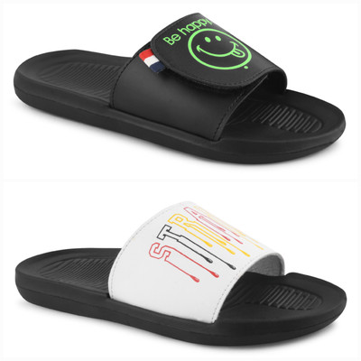 PERY-PAO Men Slides(Multicolor , 7)