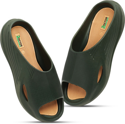 DOCTOR HEALTH Men Extra soft|Soft|Orthopedic|Comfortable|Ultra Soft|Men Slippers Flip Flop Slides(Beige , 7)