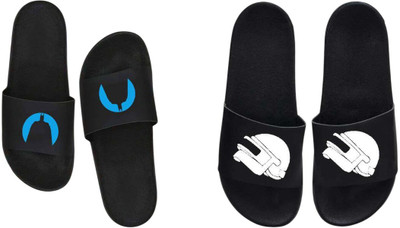 nvisan Men Slides(Blue, White , 10)