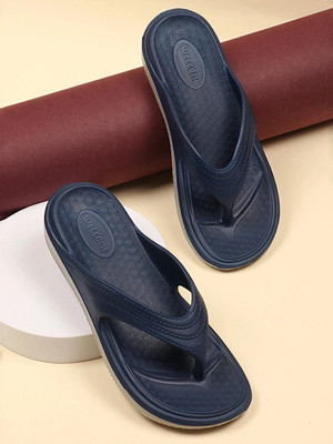 WELCOME Women Lightweight with Arch Support Durable Anti-Skid & Stylish Dailywear| Flip Flops(Blue , 6)
