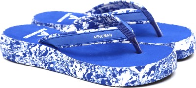 ASHUMAN Women Women's Comfortable Stylish and Trending Flip Flops Slippers For Women/Girls Slippers(Blue , 7)