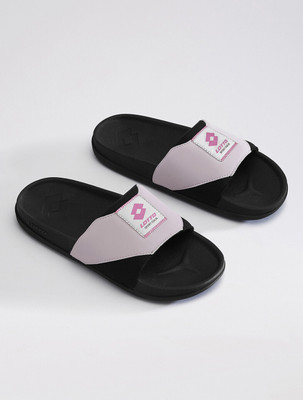 LOTTO Women Enduro Strip Slides(Black , 6)
