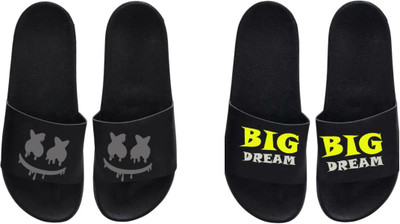 nvisan Men Slides(Yellow, Grey , 10)