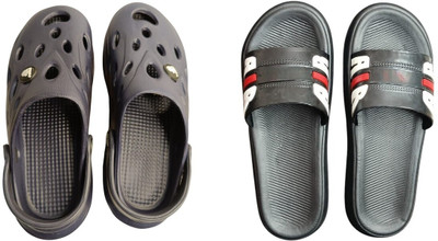 BLIBBERS Men Slides(Black, Black , 8)