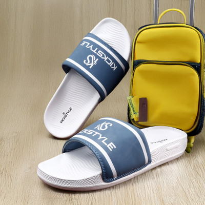 KICKSTYLE Men Slides(White , 7)