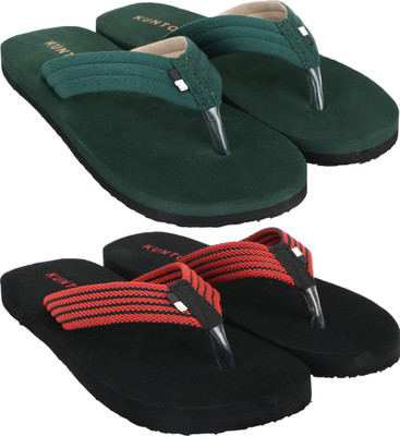 KUNTO Men Flip Flops(Multicolor , 7)