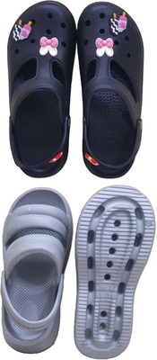 ESA Women Wedges(Black, Grey , 4)
