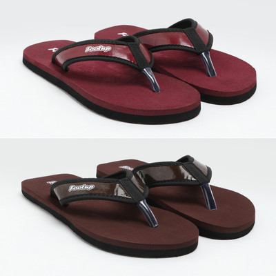 Footup Men 2 Pair Comfortable|Ultra-Light|Stylish and Trendy|Flip Flops Slippers(Multicolor , 10)