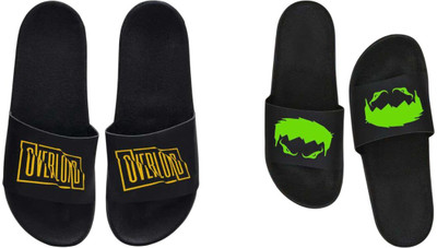 nvisan Men Slides(Green, Yellow , 7)