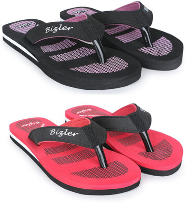 BIZLER Women Soft Ortho Slippers | Lightweight, Non-Slip & Stylish Daily Wear Flip Flops(Multicolor , 7)