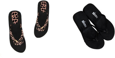 BOOMBEAUTY Women Flip Flops(Multicolor , 3)