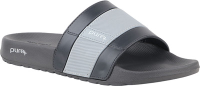 WELCOME Men Lightweight with Arch Support Durable Anti-Skid & Stylish Dailywear| Slides(Grey , 7)