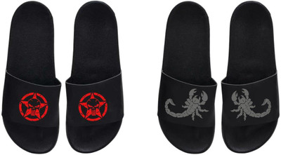 nvisan Men Slides(Red, Grey, Black , 8)