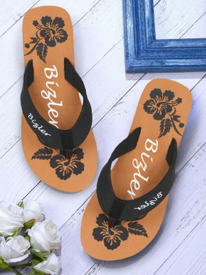 BIZLER Women Soft Ortho Slippers | Lightweight, Non-Slip & Stylish Daily Wear Slippers(Tan , 5)