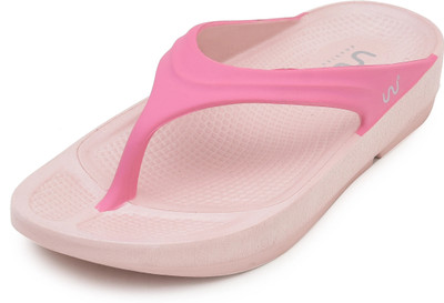 Doubleu Women Women Clasic V Shape Pink+Strawberry Flip Flops(Pink , 8)