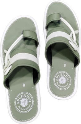 Splendid Enterprises Men Flip Flops(Green , 9)