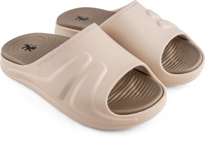 RED TAPE Men Slides(Beige, Brown , 8)