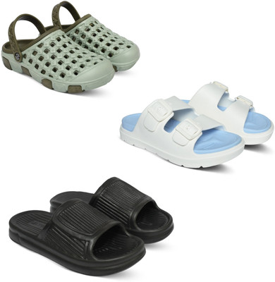 Acorn Men Slides(Olive, Blue, Black , 7)