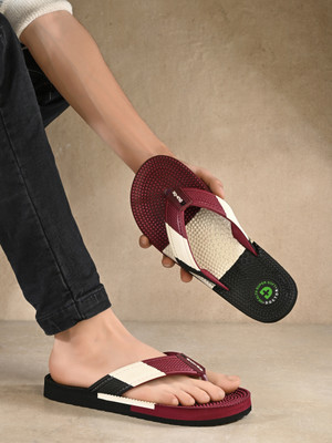 Doctor Health Super Soft Men Newly launch Soft Comfortable Ortho Diabetic Lightweight Antiskid Slippers(Maroon , 11)