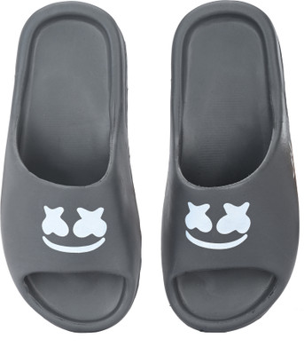 Viv Men Slides(Black , 5)