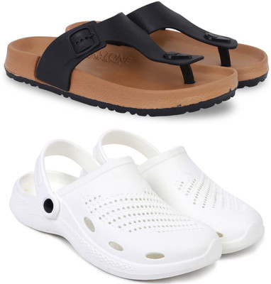 Pampy Angel Men Slippers(Beige, White , 6)