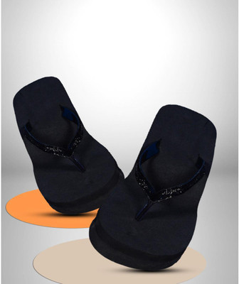 SHIPEE Women Slippers(Black , 7)