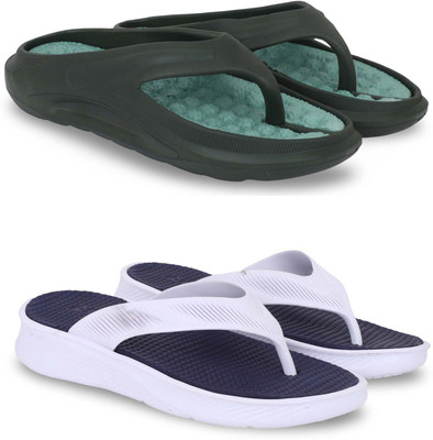 Pampy Angel Men Slippers(Green, Blue , 6)