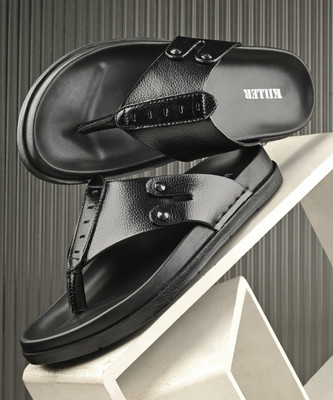 KILLER Men | Comfortable Trendy Casual Daily Wear Gents Sandals For Longer Wear | Slippers(Black , 10)