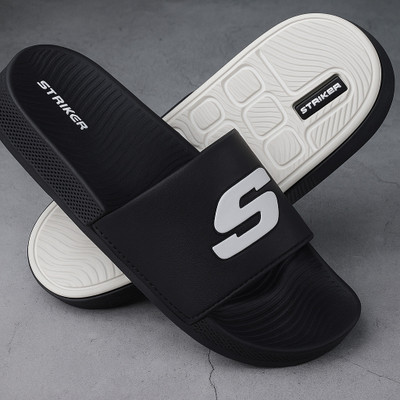 STRIKER Men Slides(Black , 8)