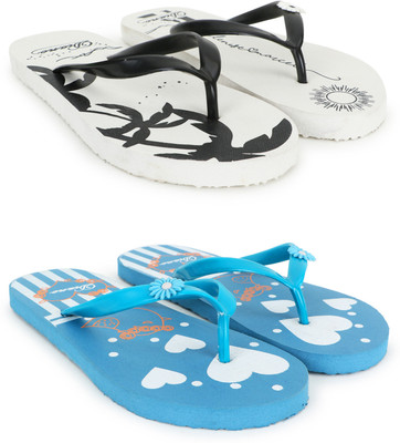 diano Women Flip Flops(Multicolor , 7)