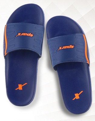 Sparx Men Slides(Navy, Orange , 8)