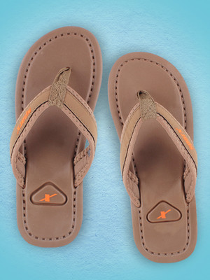 Sparx Men Flip Flops(Brown , 6)