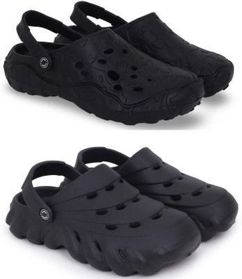 Kapani Fashion Men Slippers(Black, Black , 8)