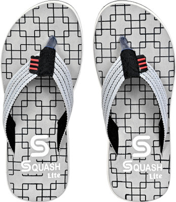 Squash Men Flip Flops(Grey , 9)