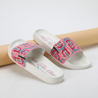 PUMA Men Leadcat 2.0 Palm Tree Crew Slides(Pink , 8)