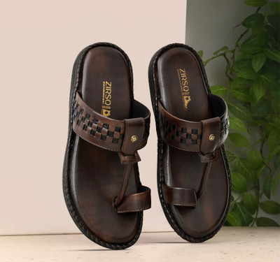 ZIRSQ Men Slippers(Brown , 9)