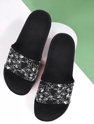 Digicros Men Flip Flops(Black , 9)