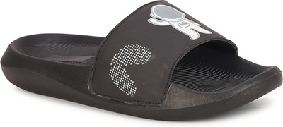 Shoe Mate Men Slides(Black , 8)