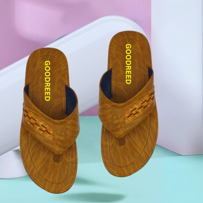 GOODREED Men Flip Flops(Tan , 9)