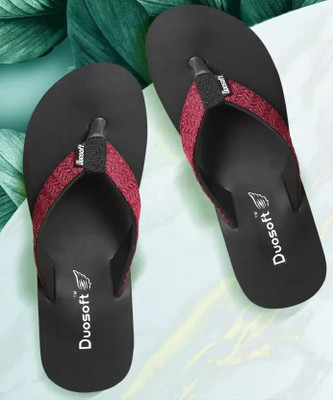 DUOSOFT Women Doctor Slipper|Super Soft|Orthopedic|Lightweight|Diabetic|Antiskid Flip Flops(Red , 8)