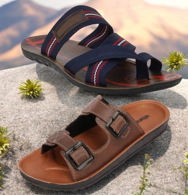Orvax Men Flip Flops(Multicolor , 9)