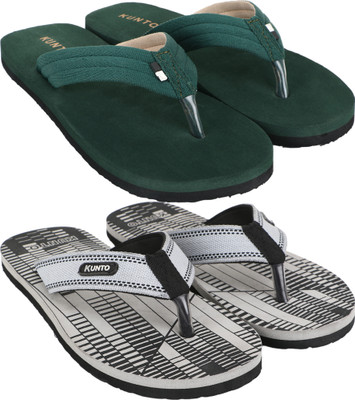 KUNTO Men Flip Flops(Multicolor , 9)