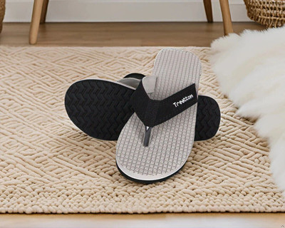 TREATTOES Men House Slipper Ortho Care Orthopaedic Diabetic Comfortable Chappal Slipper -T108 Flip Flops(Grey , 8)