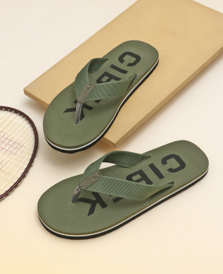 CIBEK Men Flip Flops(Green , 10)