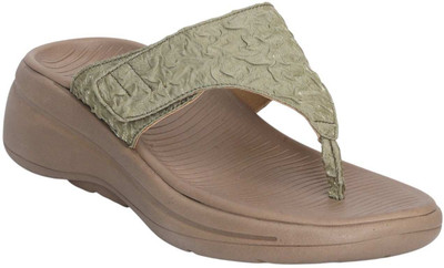 NINAA ROSSIE Women Slippers(Olive , 5)
