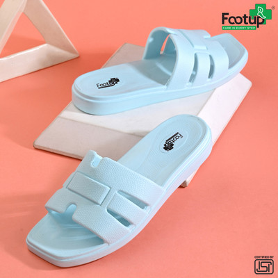 Footup Women Super Soft|Orthopedic|Comfortable|Lightweight|Diabetic Slides(Blue , 4)