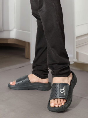 CARLTON LONDON Men Slides(Black , 9)