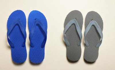 BreeZy Men Slippers(Blue, Grey , 7)