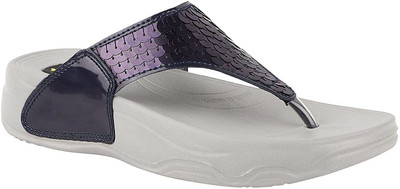 FLOATY Women Flip Flops(Navy, Blue , 6)
