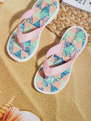 Mast & Harbour Women Flip Flops(Multicolor , 3)